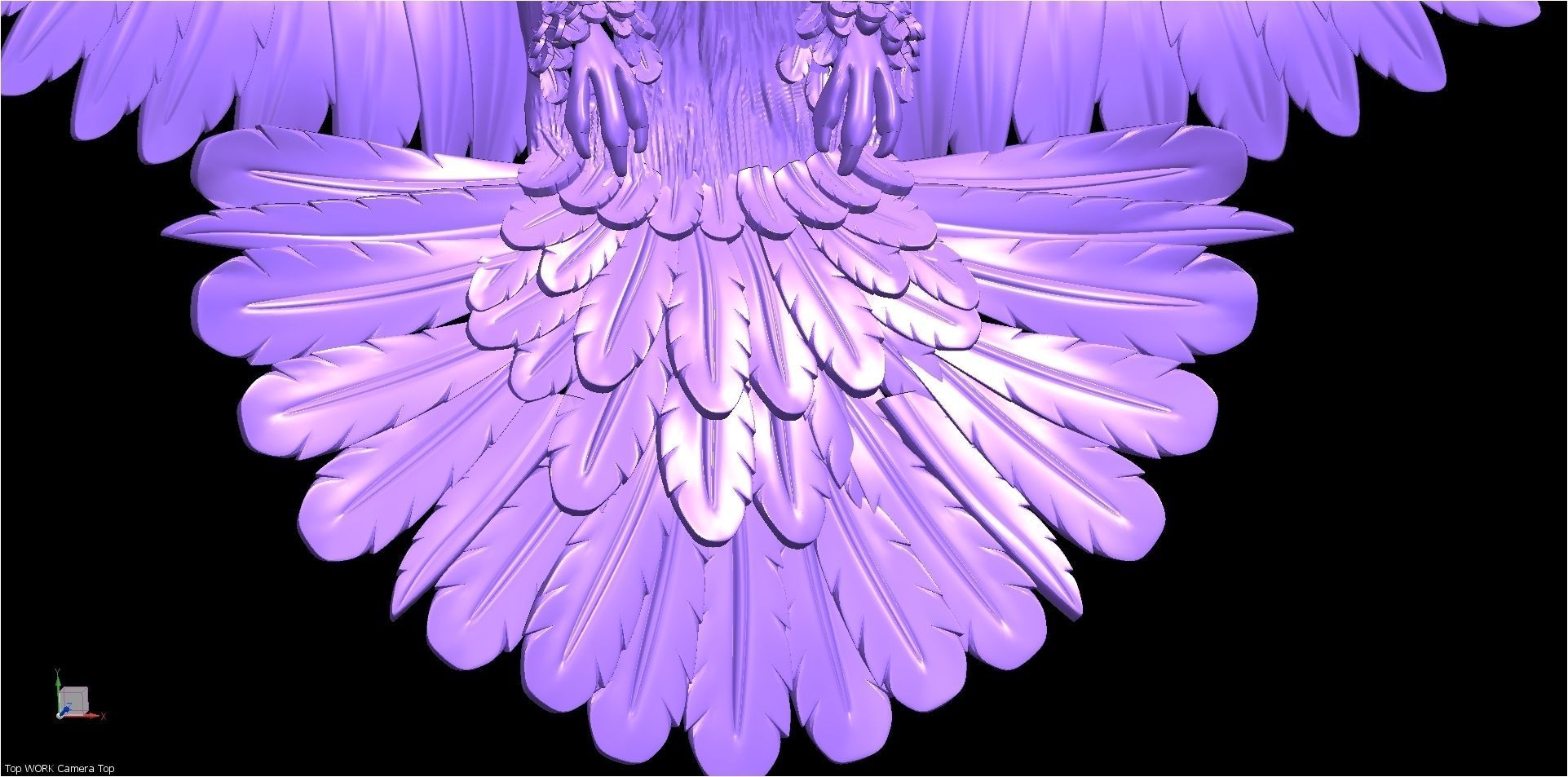 DOVE BASE RELIEF  3D print model_13