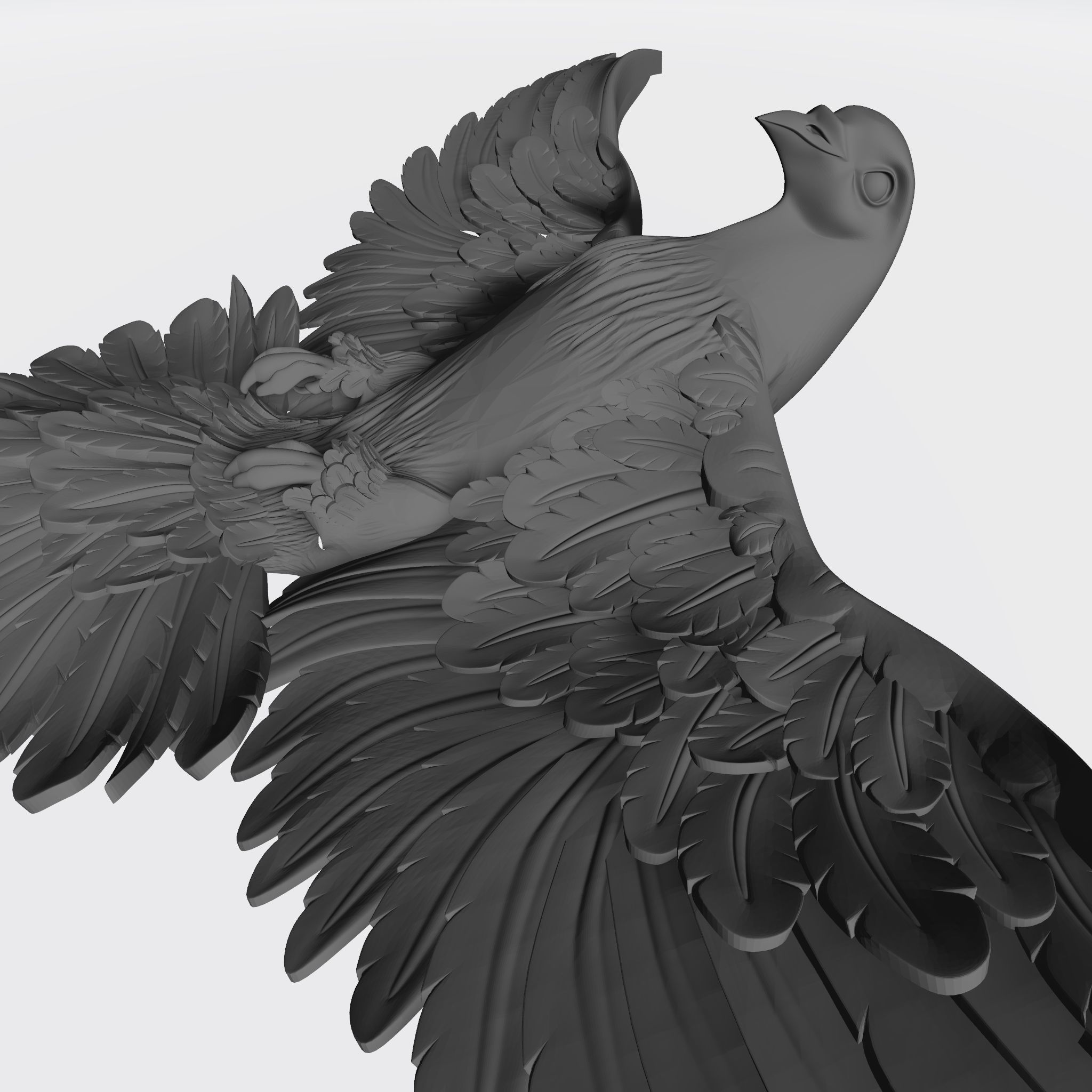 DOVE BASE RELIEF  3D print model_26