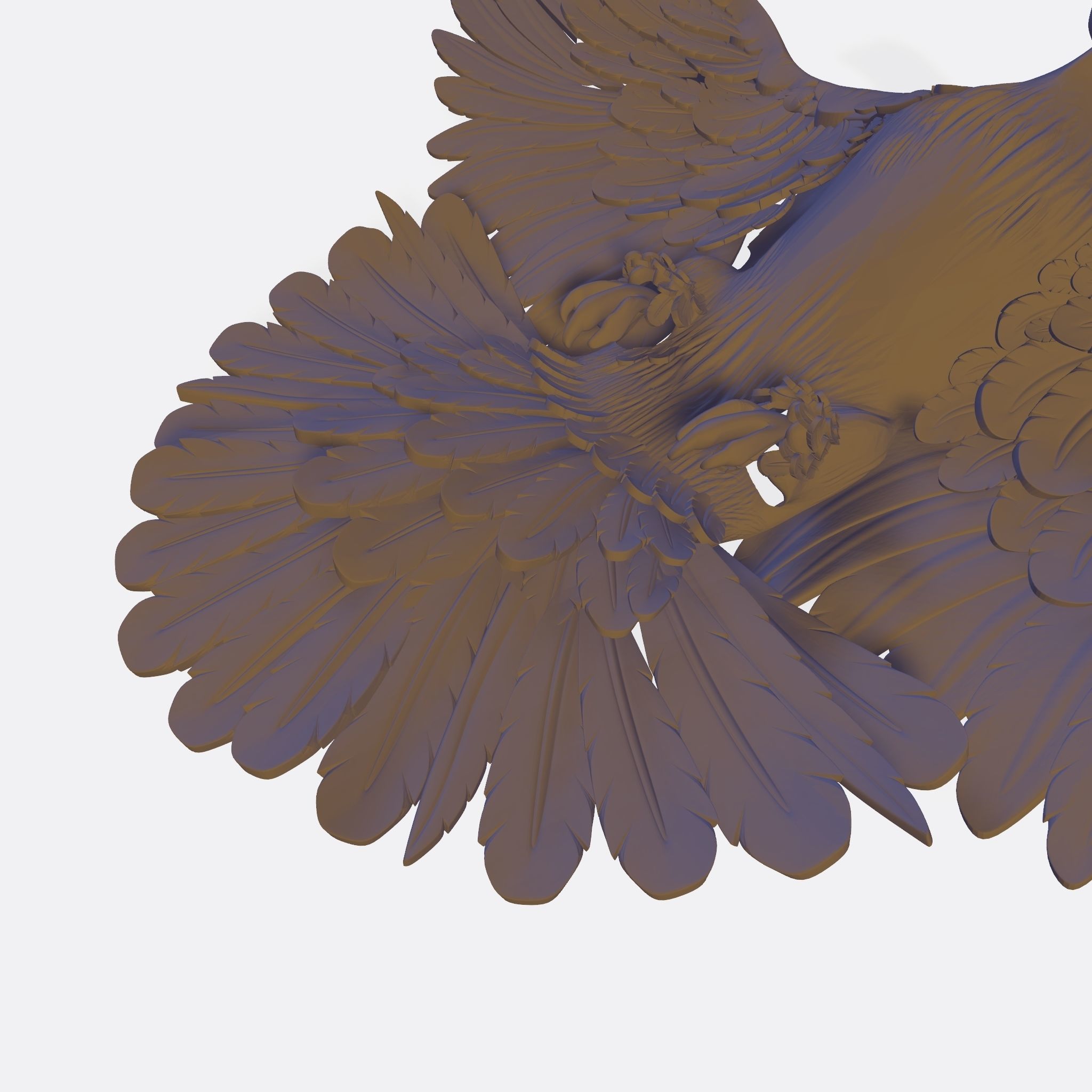 DOVE BASE RELIEF  3D print model_21