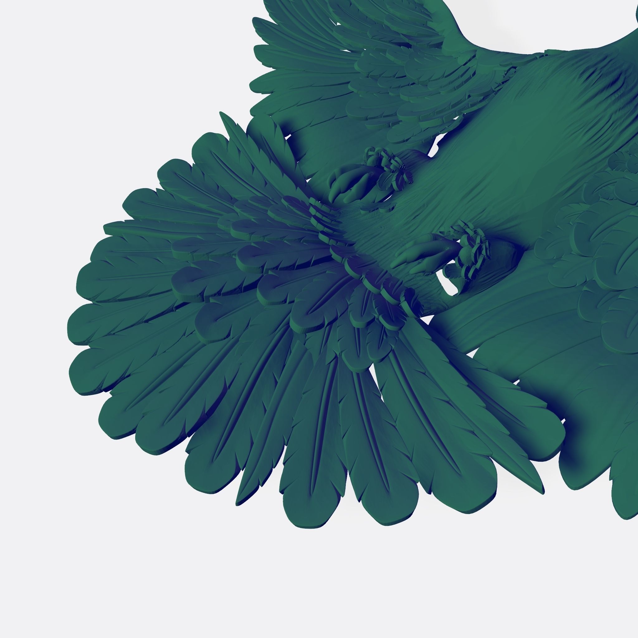 DOVE BASE RELIEF  3D print model_23