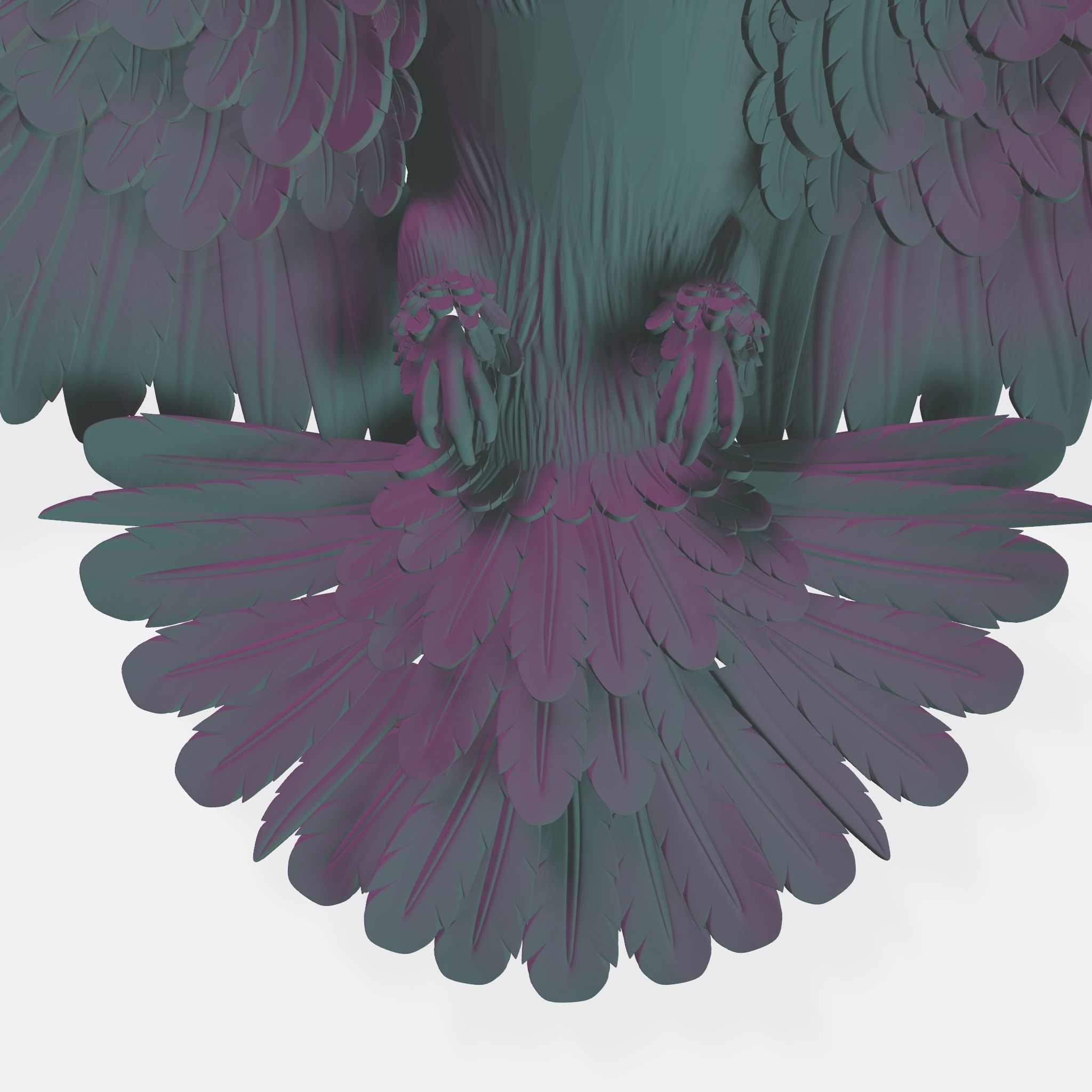 DOVE BASE RELIEF  3D print model_30