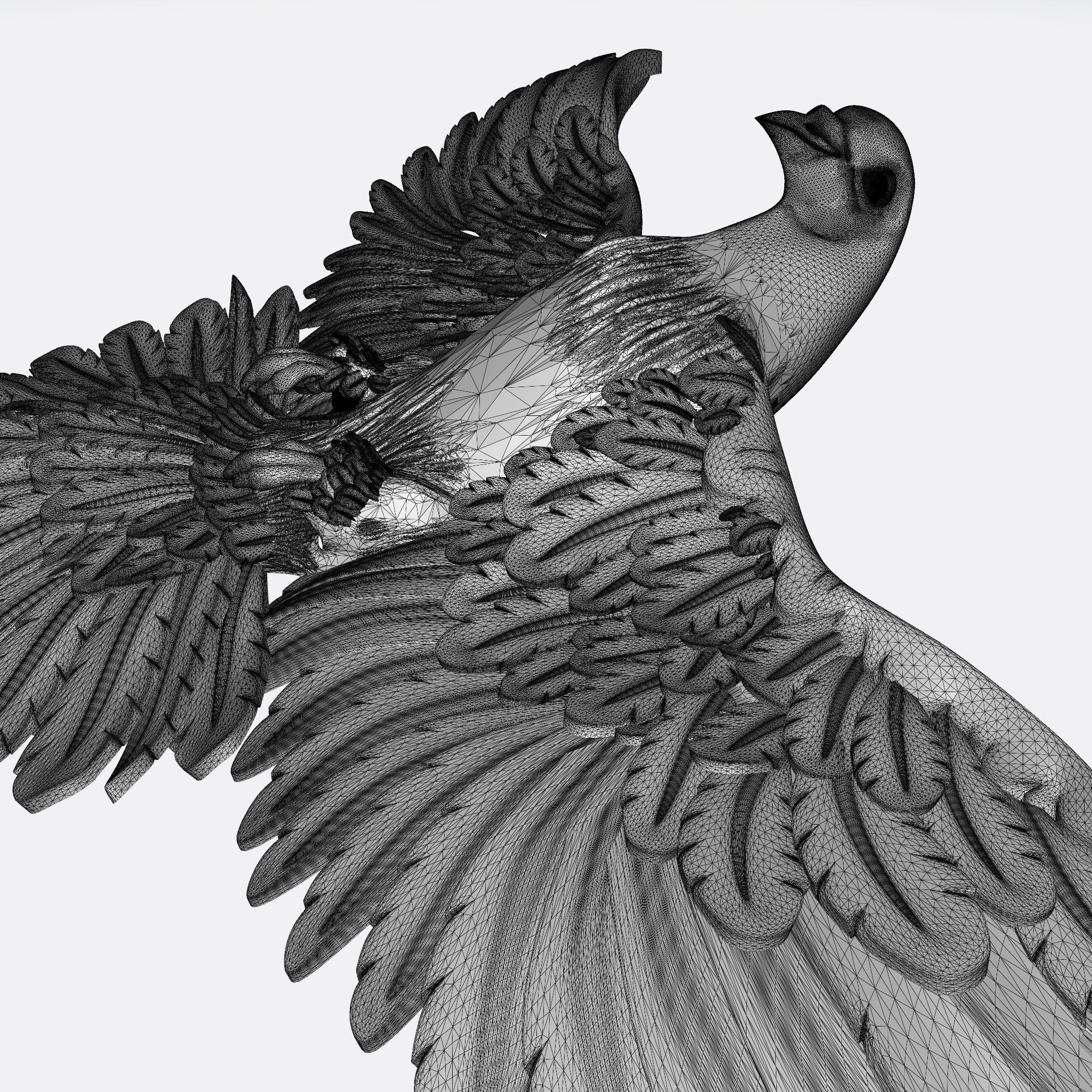 DOVE BASE RELIEF  3D print model_32