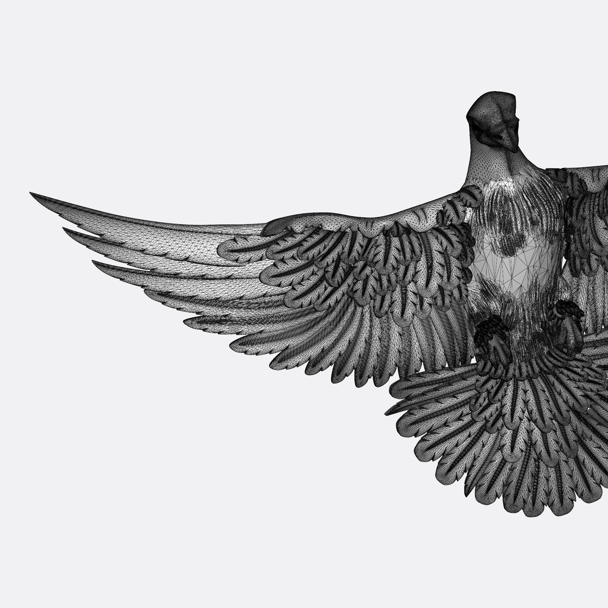 DOVE BASE RELIEF  3D print model_6