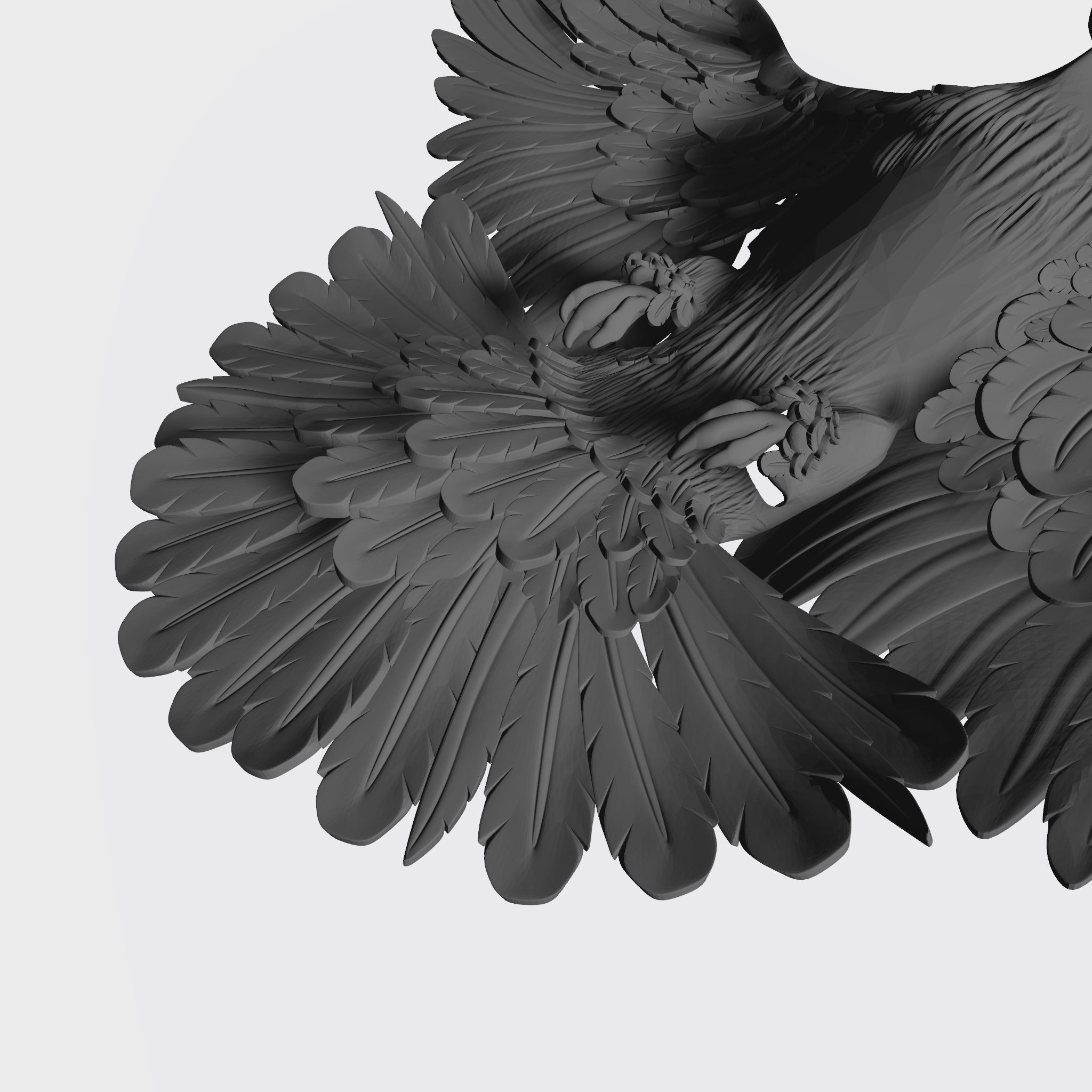 DOVE BASE RELIEF  3D print model_25