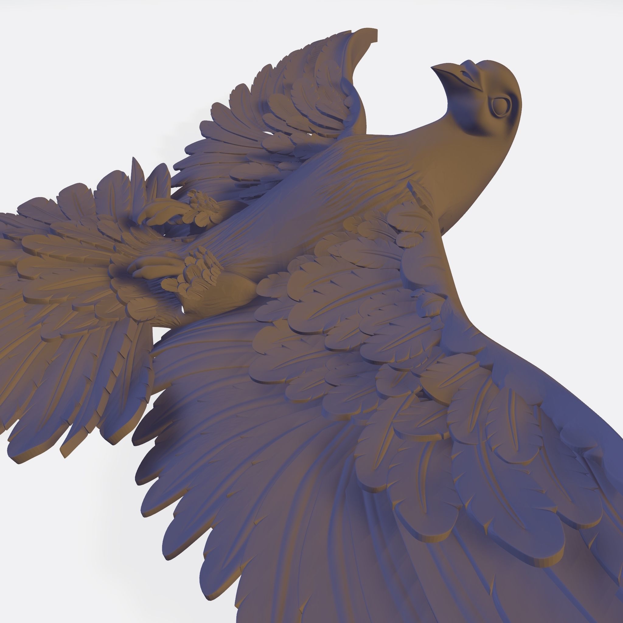 DOVE BASE RELIEF  3D print model_19