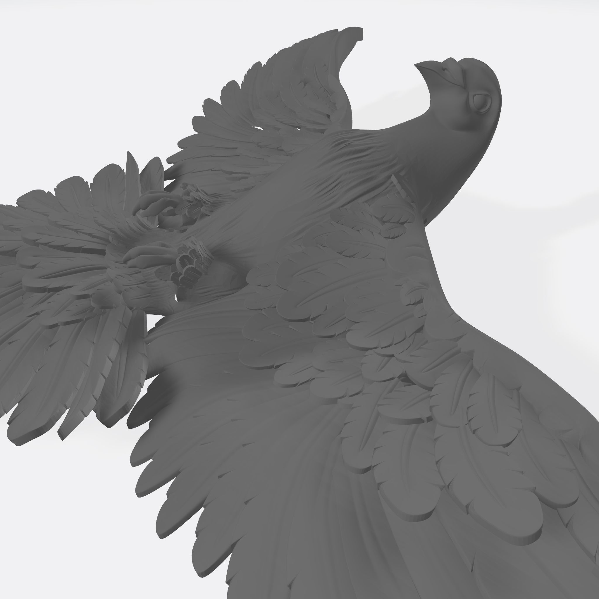DOVE BASE RELIEF  3D print model_24
