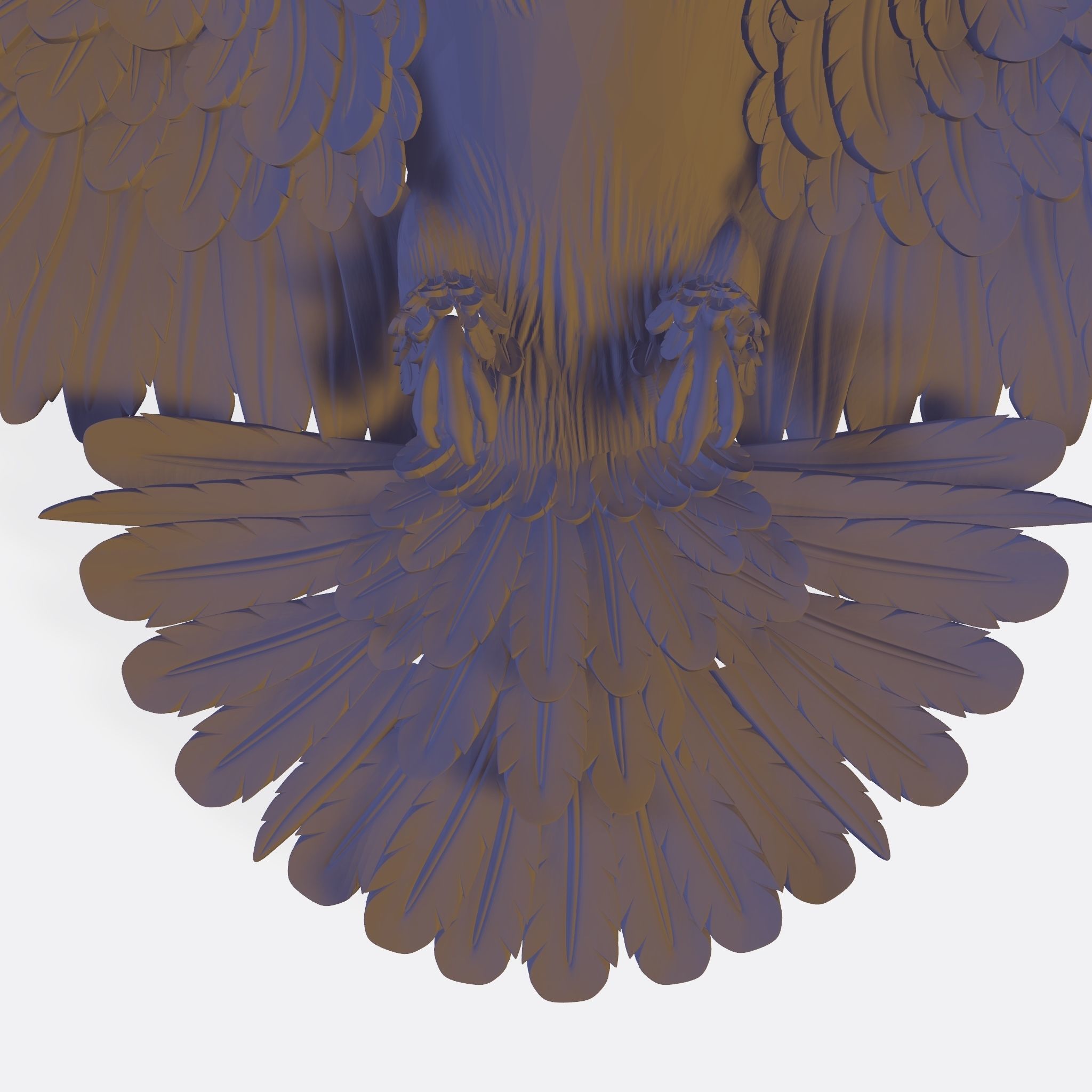 DOVE BASE RELIEF  3D print model_20