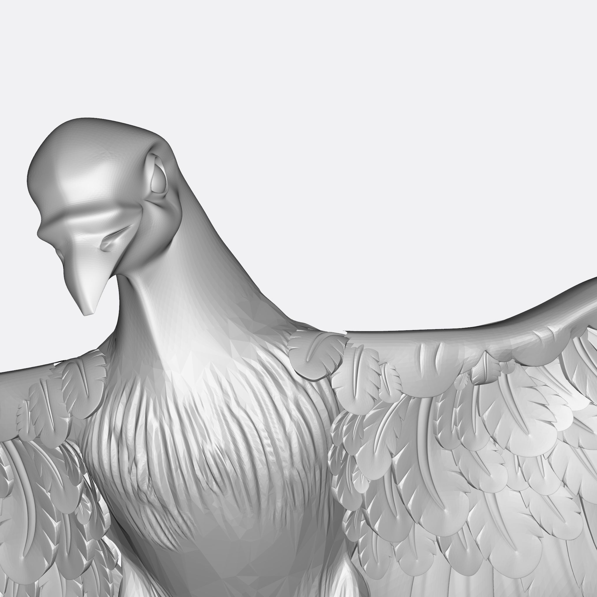 DOVE BASE RELIEF  3D print model_15