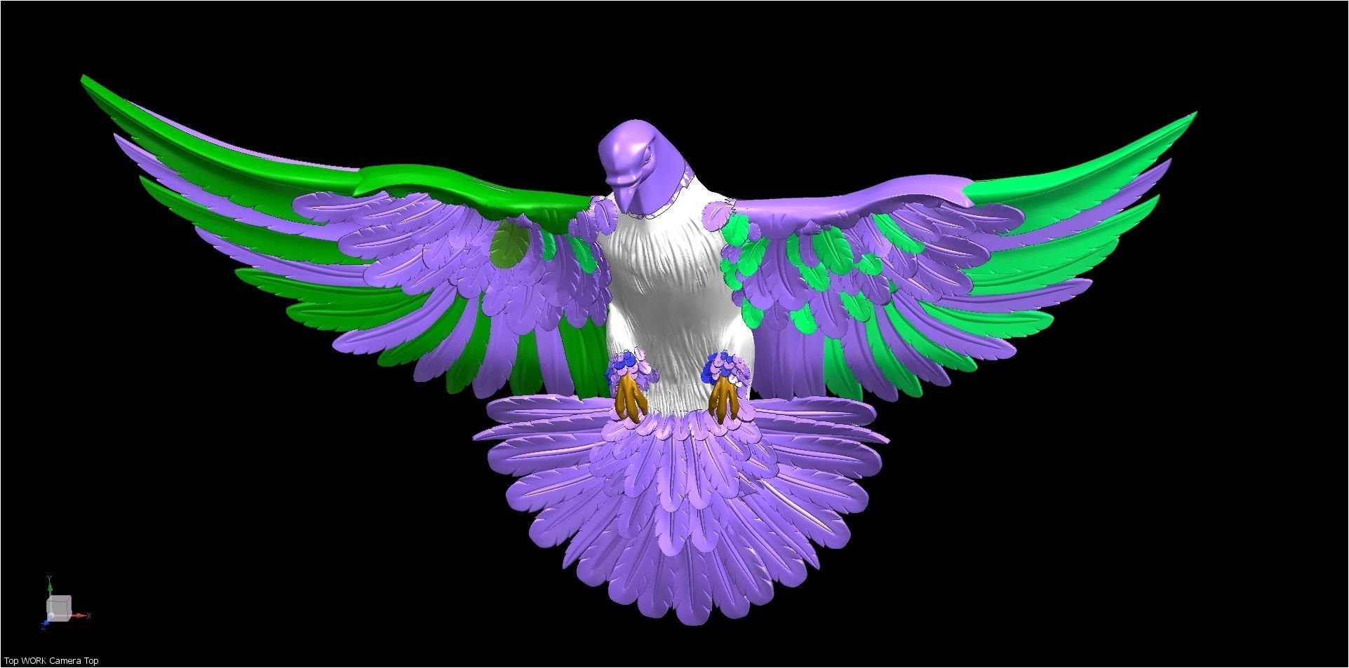 DOVE BASE RELIEF  3D print model_2