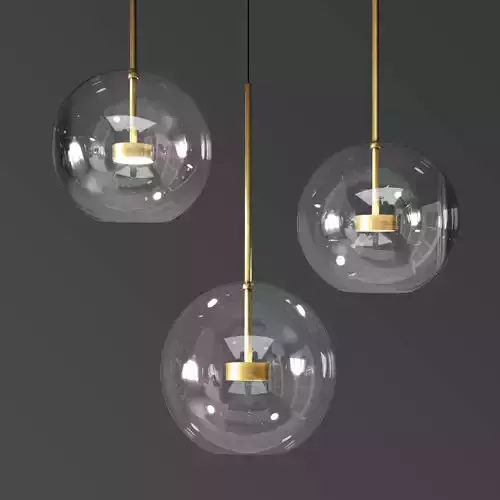 Pendant lamp giopato and coombes bolle bls mono lamp 3D model