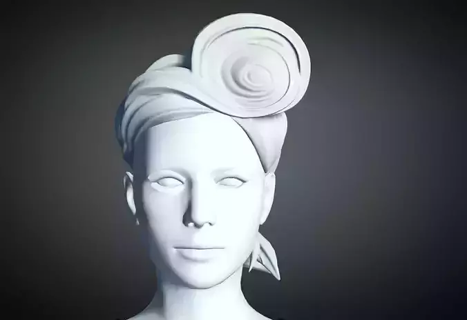 3D Hair style for Female 6 3D model