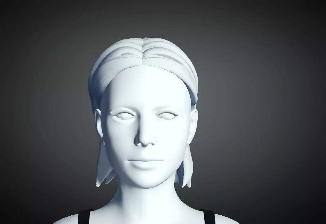 3D Hair style for Female 7 3D model 3D print model_0