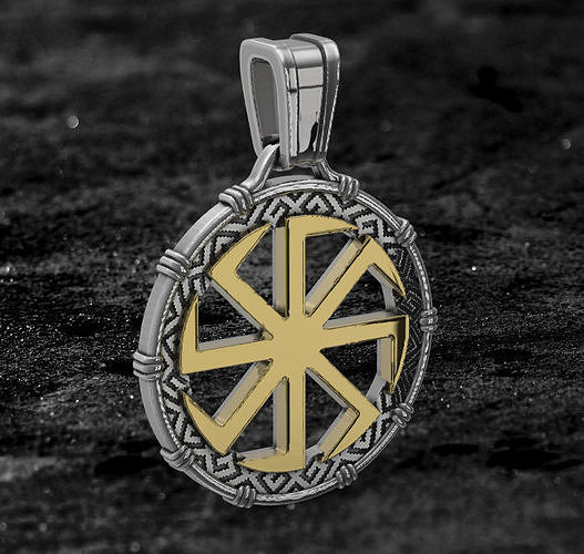 Pendant Kolovrat 3d model for 3d printing 3D print model 3D print model