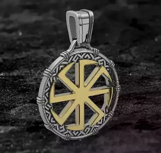 Pendant Kolovrat 3d model for 3d printing 3D print model 3D print model