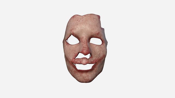 Human Skin Terror Mask A01 Blood - Character Costume Low-poly 3D model