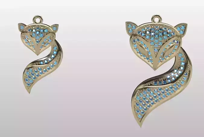 fox necklace 2 sizes