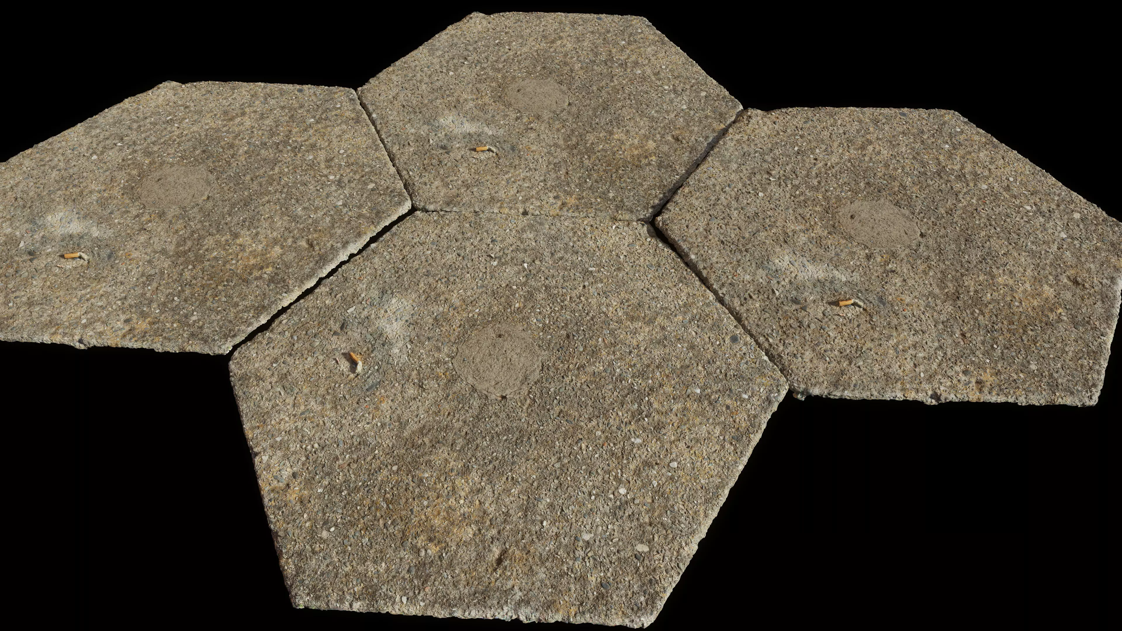 concretetile octagon of concrete 3D model