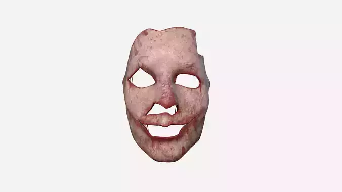 Human Skin Terror Mask A02 Blood Fingers - Character Costume Low-poly 3D model