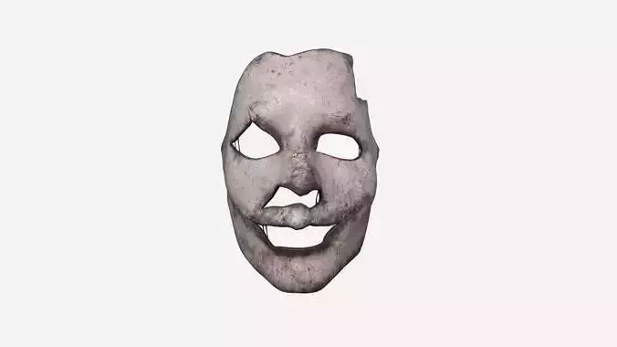 Human Skin Terror Mask A04 White Purple - Character Costume Low-poly 3D model