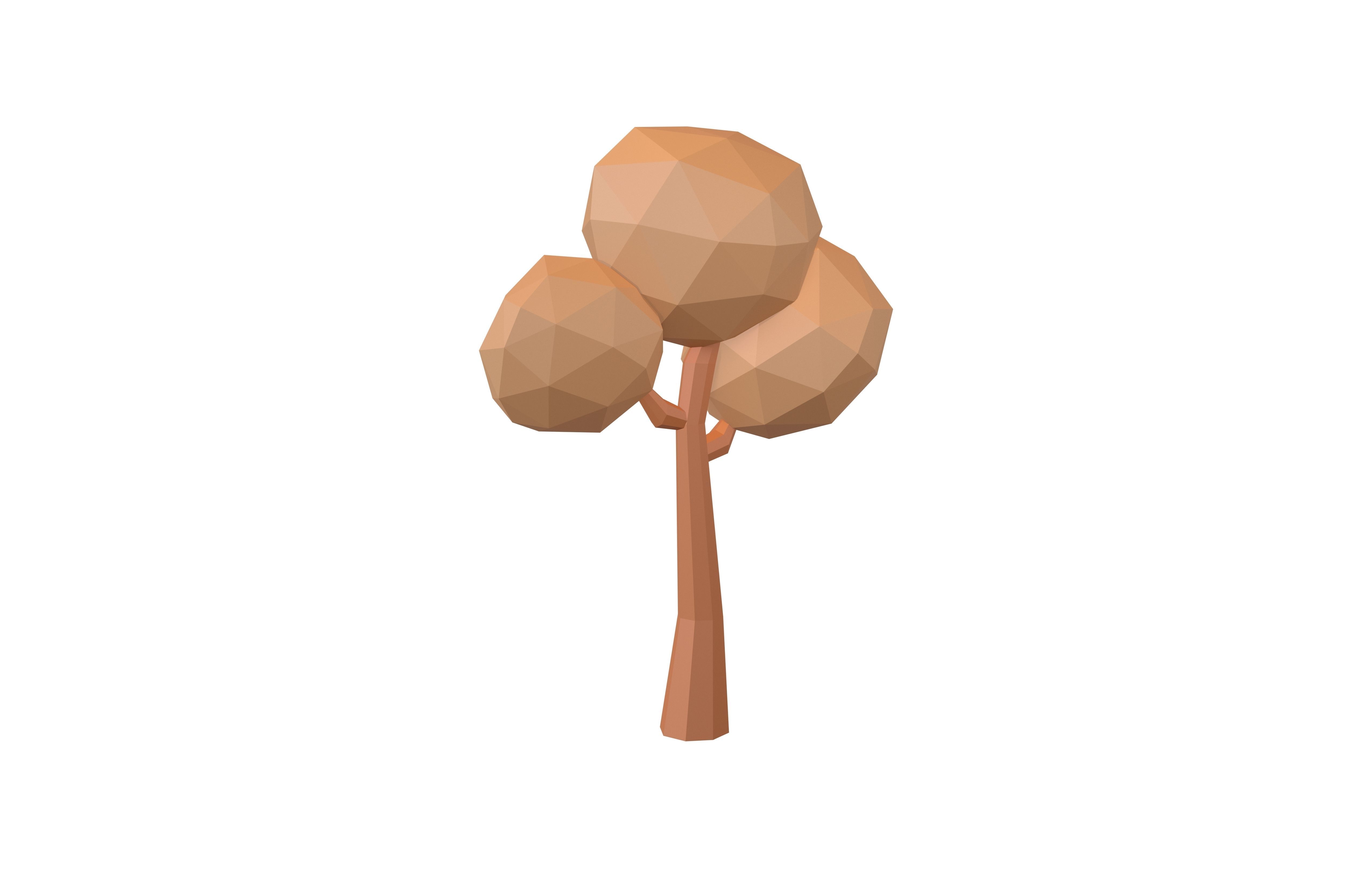 Cartoon Tree v29 004 Low-poly 3D model_1