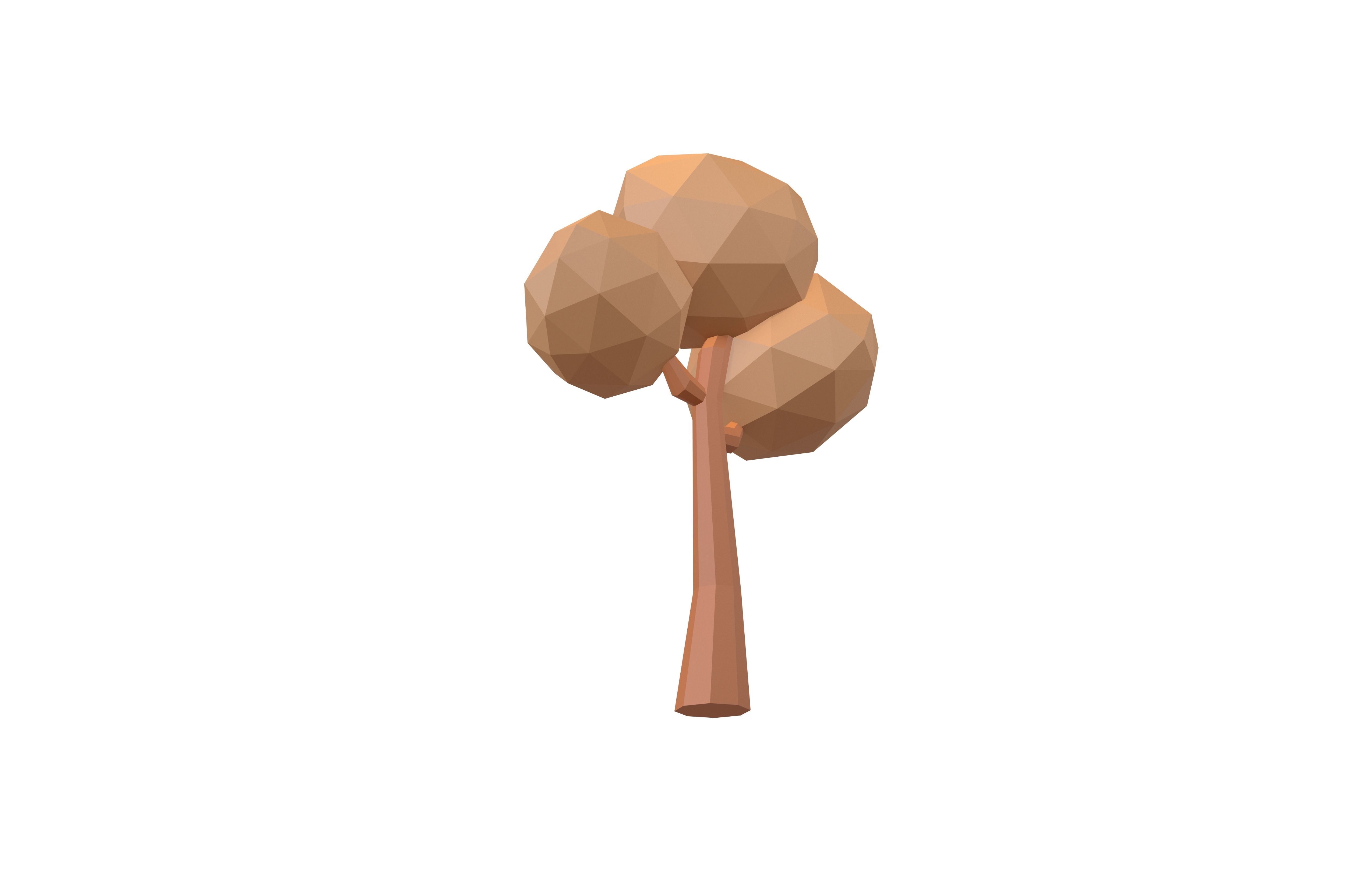 Cartoon Tree v29 004 Low-poly 3D model_3