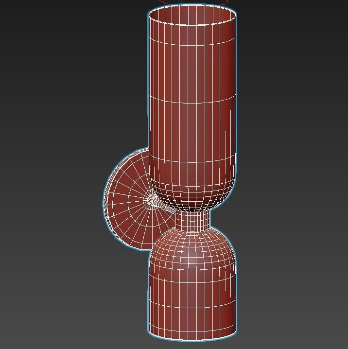 Favourite-Amusing-2877-1W wall sconce with clear glass shade 3D model_2