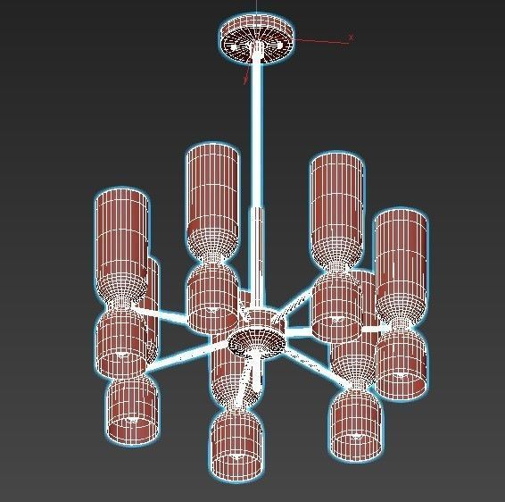 Favourite-Amusing-2877-5P modern chandelier with clear glass ... 3D model_3