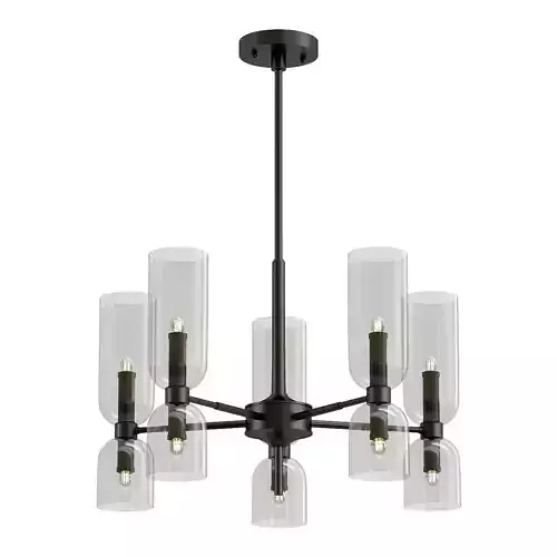 Favourite-Amusing-2877-5P modern chandelier with clear glass shades