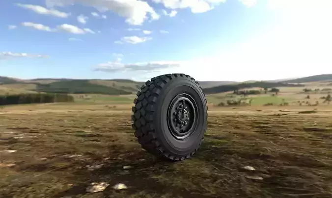 Military Tire with Wheel