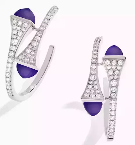 Pyramid Hoop Earring 