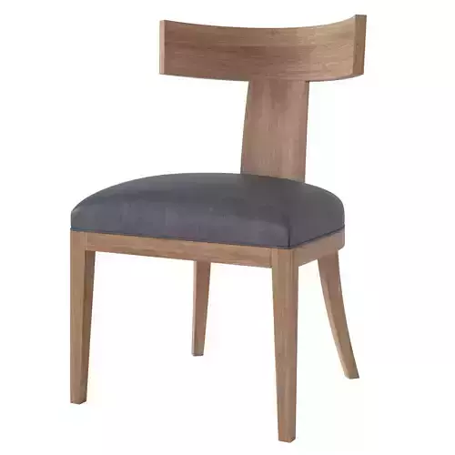 CONTEMPORARY KLISMOS LEATHER DINING SIDE CHAIR