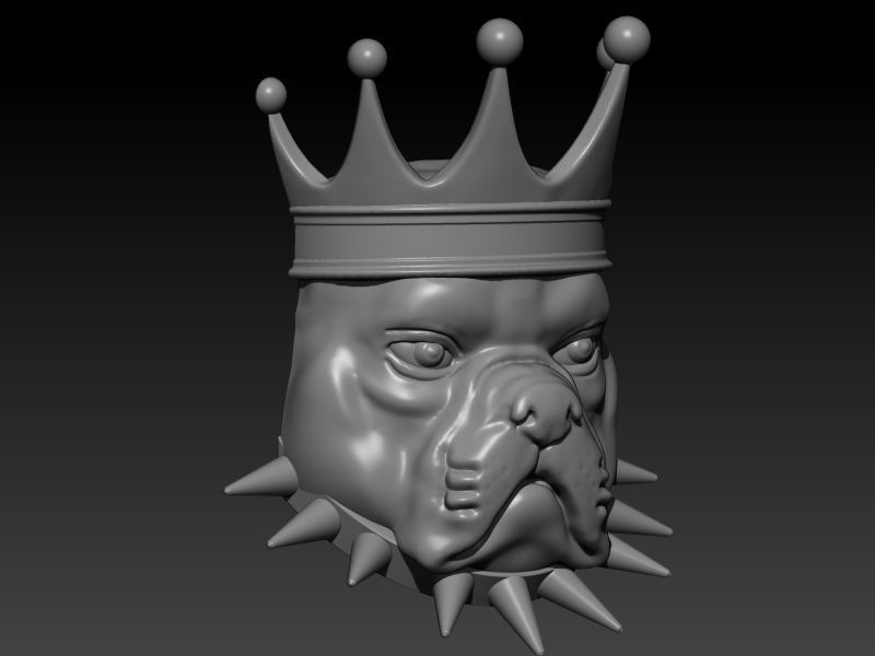 Crown Bull Dog 3D mODEL 3D print model_2