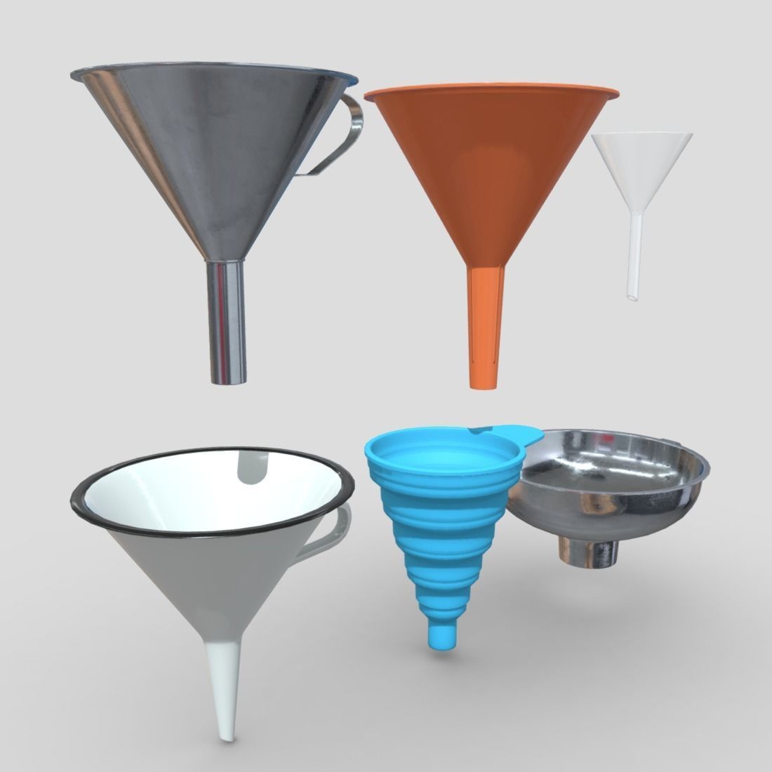 Funnel Pack Low-poly 3D model_10