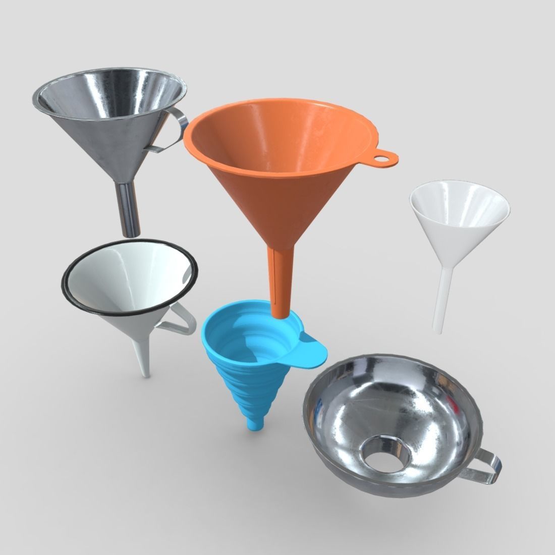 Funnel Pack Low-poly 3D model_4