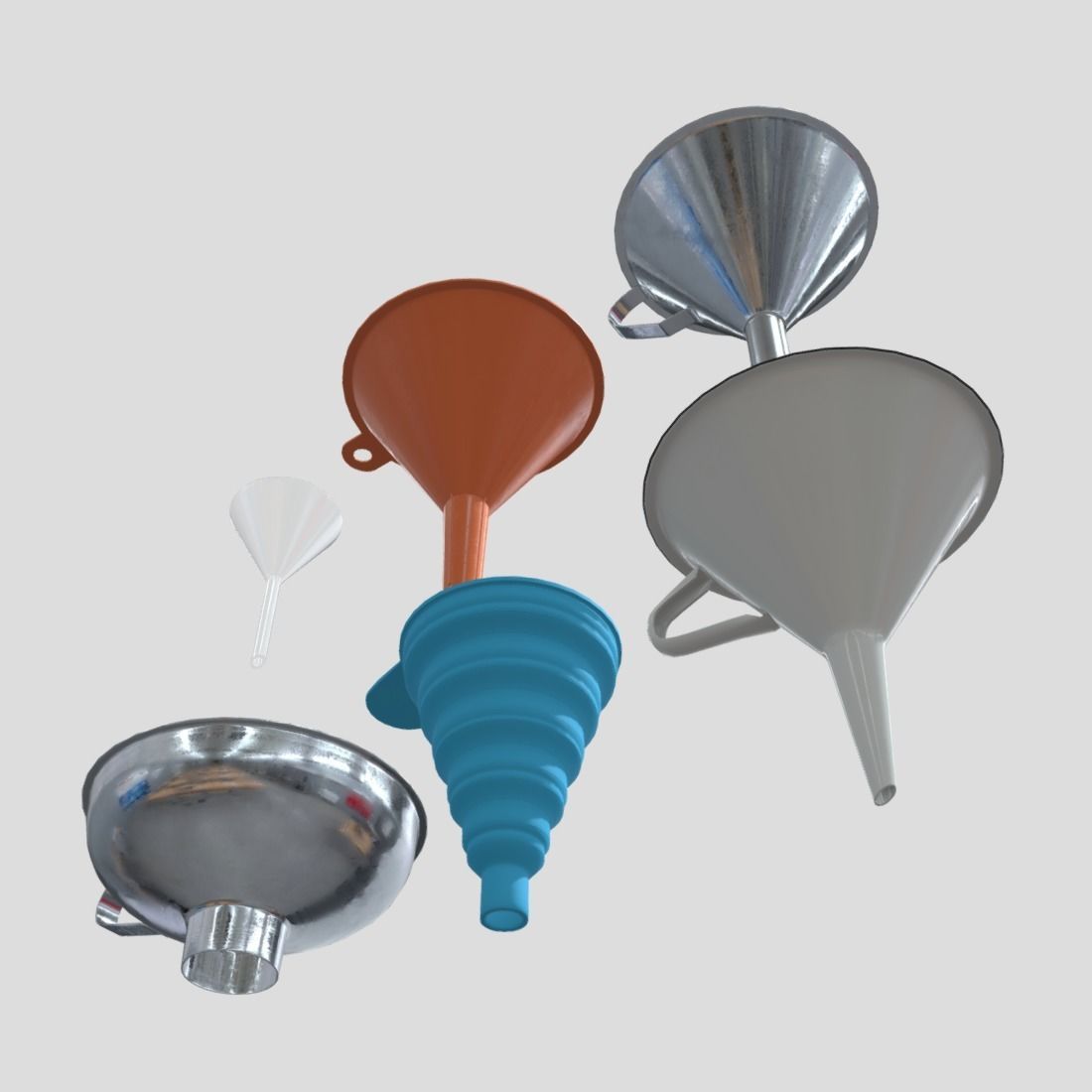 Funnel Pack Low-poly 3D model_8