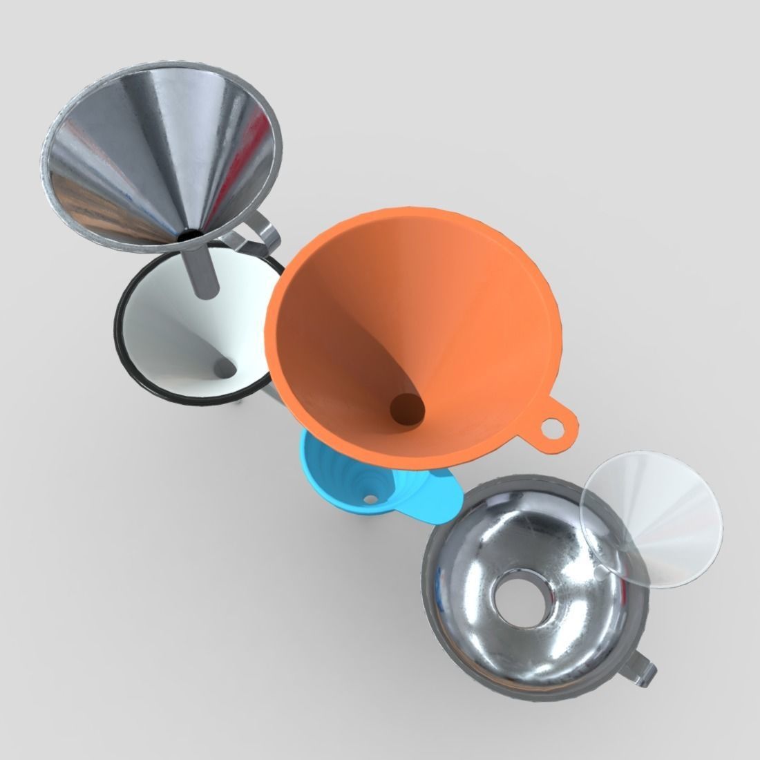 Funnel Pack Low-poly 3D model_6