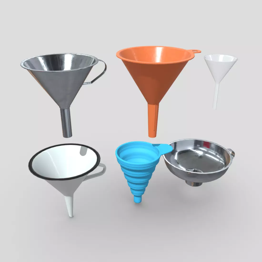 Funnel Pack Low-poly 3D model_0