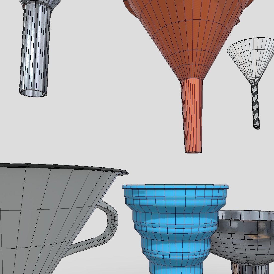 Funnel Pack Low-poly 3D model_13