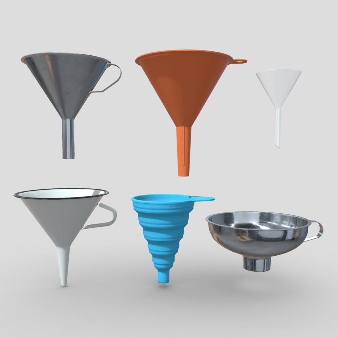 Funnel Pack Low-poly 3D model_2