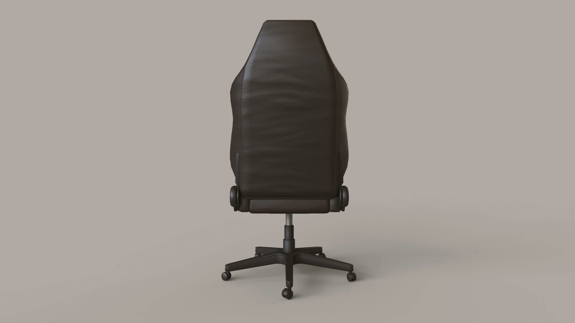 Computer Gaming Chair Low-poly 3D model_8