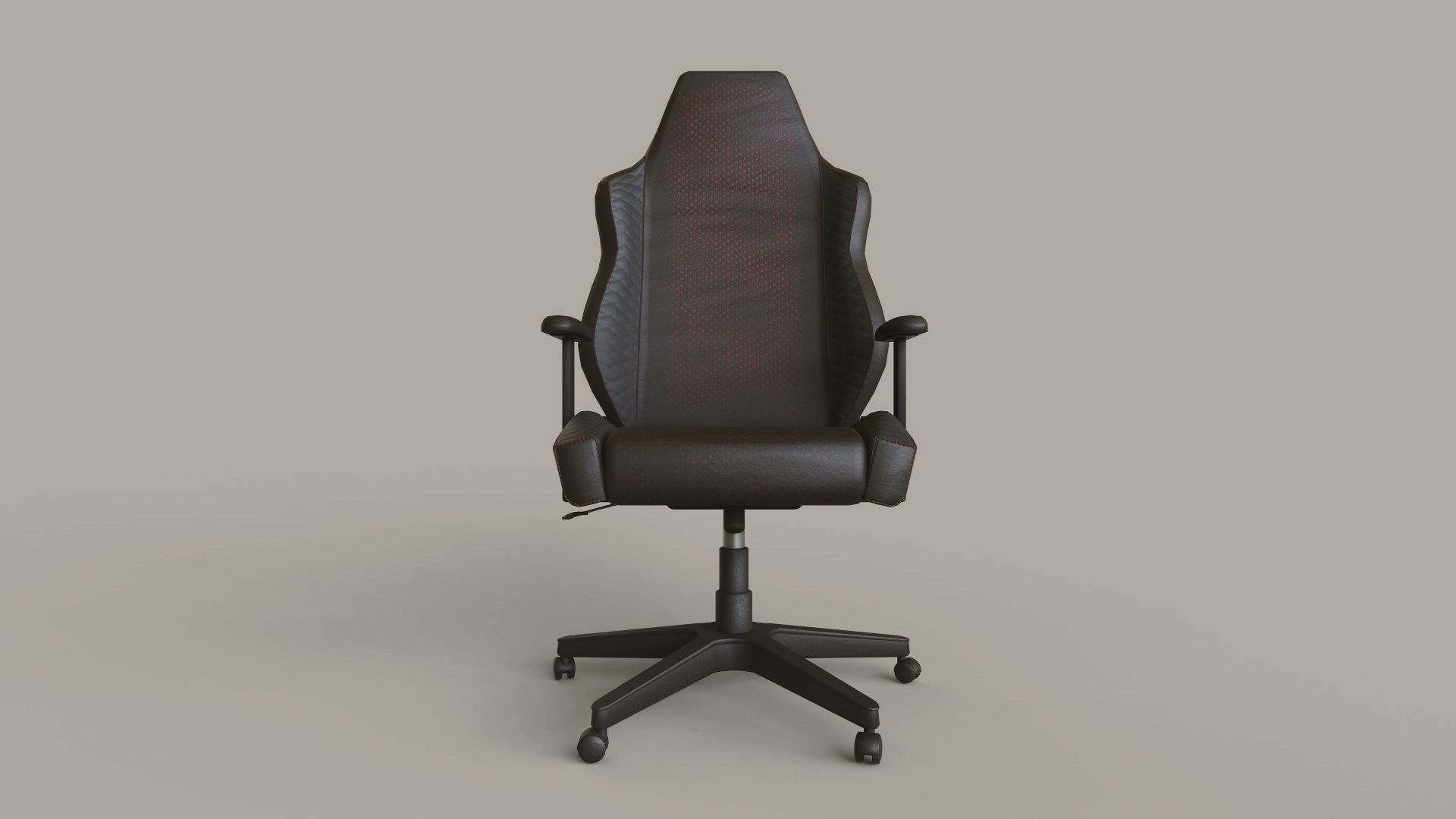 Computer Gaming Chair Low-poly 3D model_5