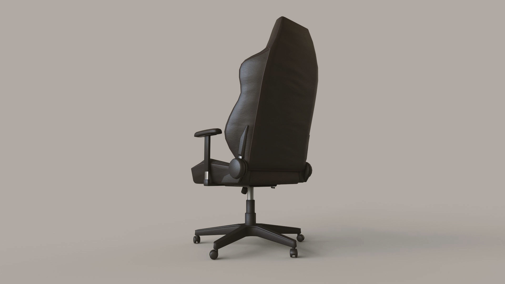 Computer Gaming Chair Low-poly 3D model_7