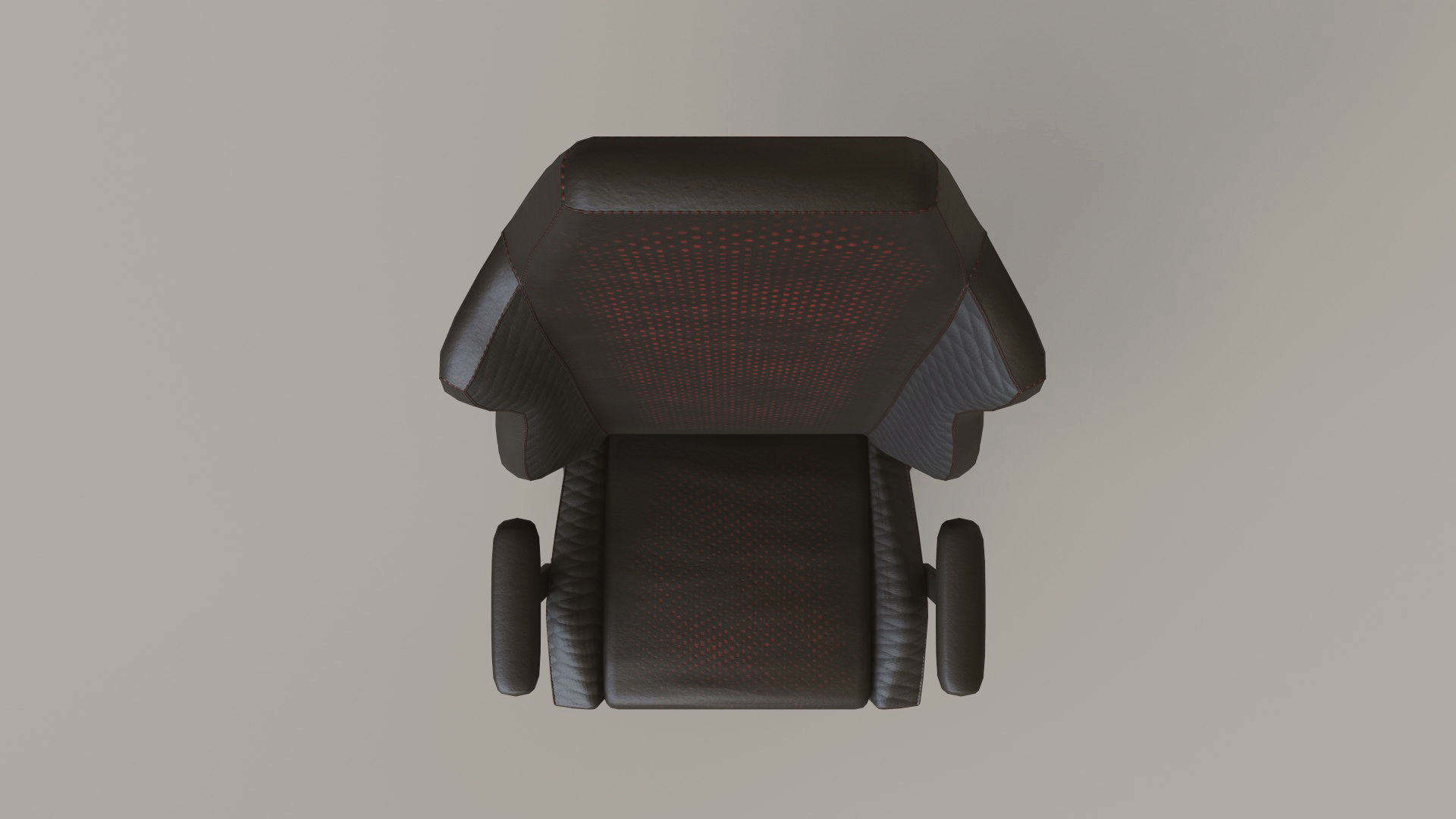 Computer Gaming Chair Low-poly 3D model_10