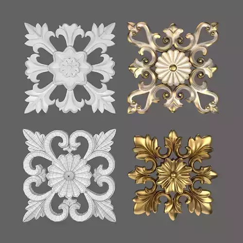 Decorative Wall Rosettes  01