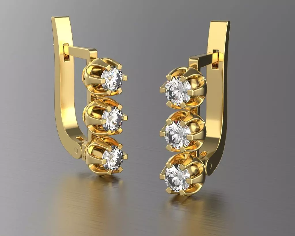 Traffic light earrings 3D print model