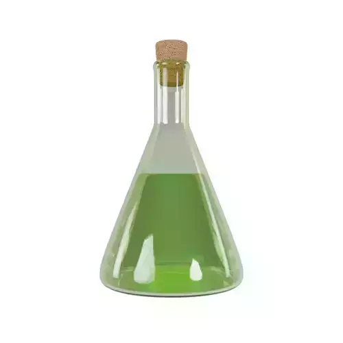 Magic Potion Flask with Cork - Procedural Materials 3D model
