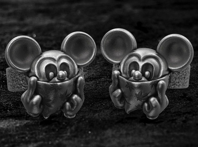 Mickey mouse ring head 3d model for 3d printing 3D print model 3D print model