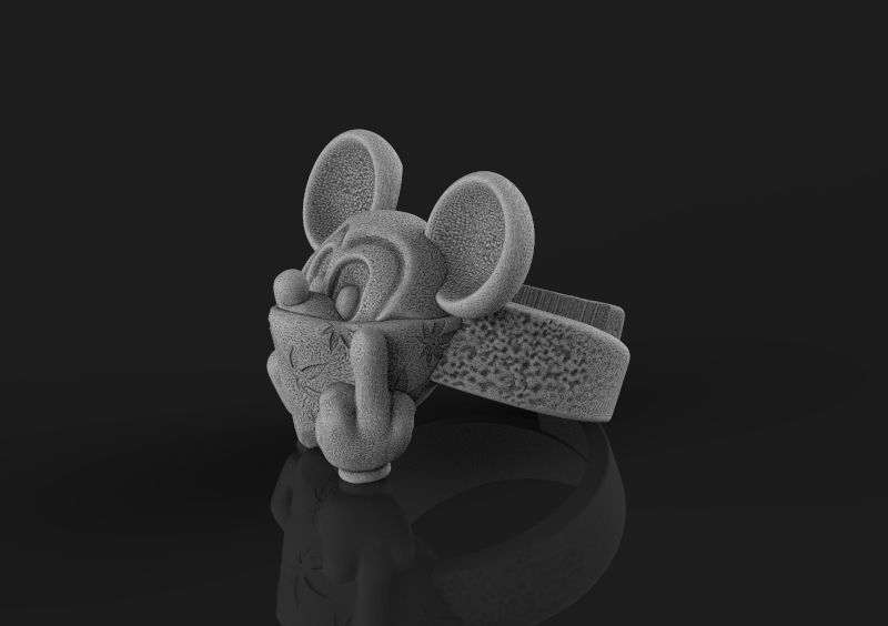 Mickey mouse ring head 3d model for 3d printing 3D print model 3D print model_3