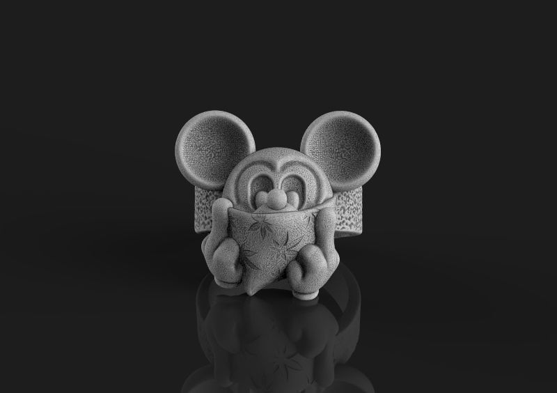 Mickey mouse ring head 3d model for 3d printing 3D print model 3D print model_2
