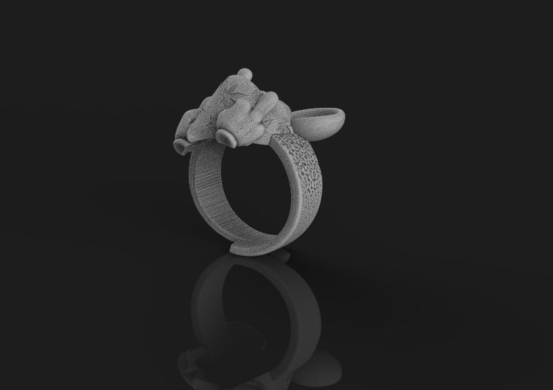Mickey mouse ring head 3d model for 3d printing 3D print model 3D print model_9